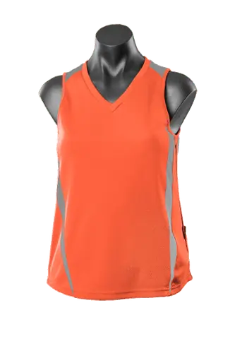 Aussie Pacific Casual Wear Orange/Charcoal / 8 AUSSIE PACIFIC Eureka ladies singlet 2104